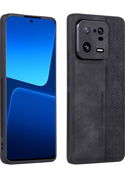 Xiaomi 13 Pro 5g Şok Geçirmez Pu Deri+Tpu Telefon Kapağı Baskılı Desen Anti-Çizelge Cep Telefon Kılıfı-Siyah (Yurt Dışından)