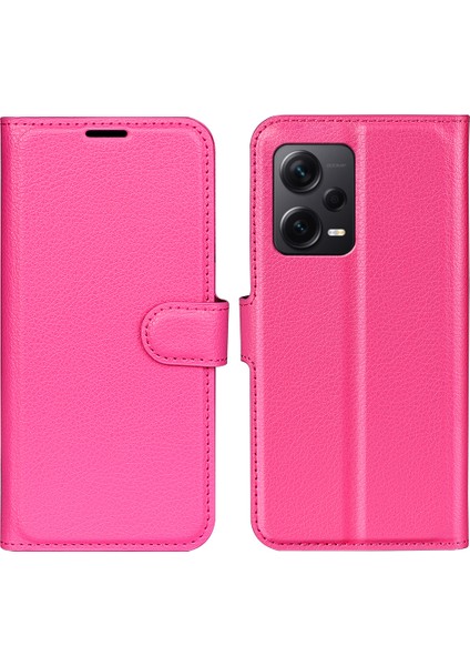 Xiaomi Redmi Için Note 12 Pro+ 5g Litchi Doku Cüzdan Telefon Kapağı Stand-Gül (Yurt Dışından)