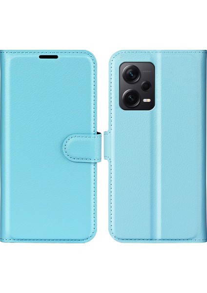 Xiaomi Redmi Için Note 12 Pro+ 5g Litchi Doku Cüzdan Telefon Kapağı Stand-Blue (Yurt Dışından)