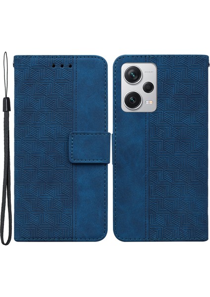 Xiaomi Redmi Için Anti Drop Telefon Kılıfı Note 12 Pro+ 5g Baskılı Cüzdan Deri Kapak-Mavi (Yurt Dışından)