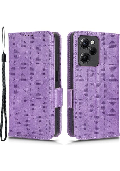 Xiaomi Poco X5 Pro 5g/redmi Note 12 Pro Speed ​​5g Cep Telefonu Stand Kılıfı Baskılı Desen Cüzdan Kapağı-Mor (Yurt Dışından)