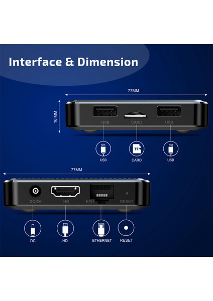 TV98MINI Tv Kutusu 2g + 16G S905W2 2.4g ve 5g Wifi 4K Android 11 Akıllı Tv Kutusu TV98 Medya Oynatıcı Abd Tak (Yurt Dışından)