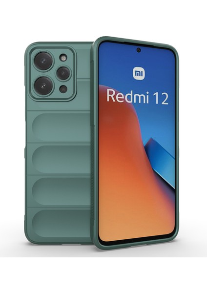 Xiaomi Redmi 12 4g Için Tpu Telefon Kılıfı Sağlam Damgalı Kapak-Yeşil (Yurt Dışından)