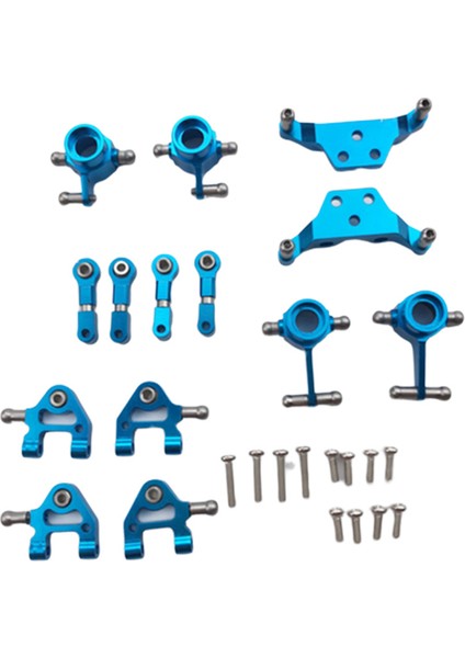 Metal Yükseltilmiş Parçalar Direksiyon Kupası Salıncak Kolu Amortisör Plakası Seti Wltoys P929 P939 K969 K979 K989 K999 1/28 Rc Araba, Mavi (Yurt Dışından)