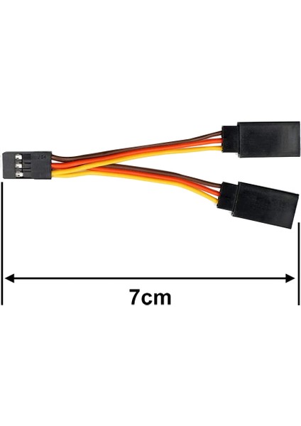Adet Jr/futaba Stil Servo 1 Ila 2 Y Kablo Demeti Kablo Splitter Kablo Erkek Kadın Uzatma Kurşun Tel Rc Modelleri Için 7 cm (Yurt Dışından)