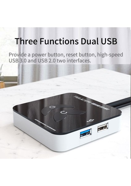 Teucer Masaüstü Bilgisayar Güç Anahtarı Güç Kaynağı Kablosu, USB 3.0 Harici Uzaktan Başlatma Pc Anakartı Güç Açma/kapama Anahtarı (Yurt Dışından) fırsatları