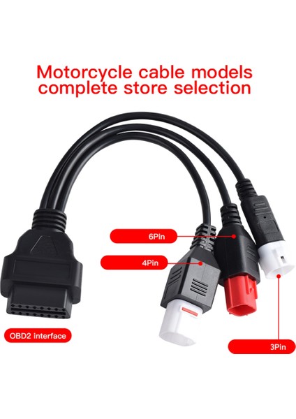 Motosiklet Yamaha 3pin 4pin ve Honda 6pin Obd2 Teşhis Bağlantı Kablosu Yamaha Motosiklet Obd Uzatma Kablosu (Yurt Dışından)