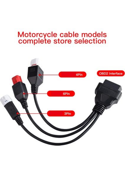 Motosiklet Yamaha 3pin 4pin ve Honda 6pin Obd2 Teşhis Bağlantı Kablosu Yamaha Motosiklet Obd Uzatma Kablosu (Yurt Dışından)