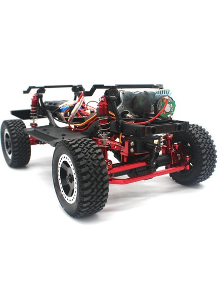Metal Servo Montaj Bağlantı Çubuğu Çekme Çubuğu 1/12 MN128 MN86S G500 Paletli Off Road Kamyon, Kırmızı (Yurt Dışından)