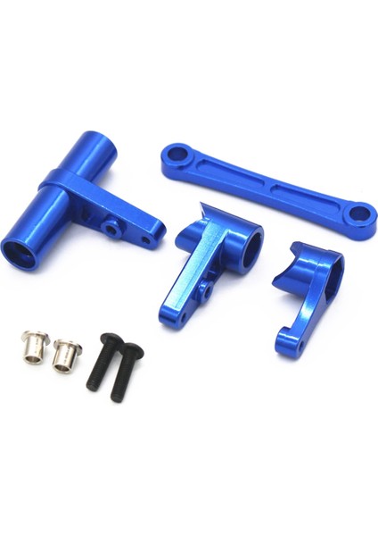 Wltoys 104009 12402-A Rc Araba Için Metal Direksiyon Bileşenleri Yükseltme Parçaları Aksesuarları, Mavi (Yurt Dışından)