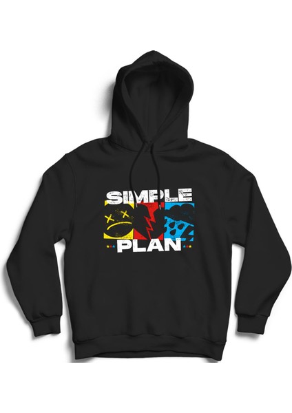 Simple Plan, Clr, Rock Metal Müzik Grup Kapüşonlu Sweatshirt Hoodie