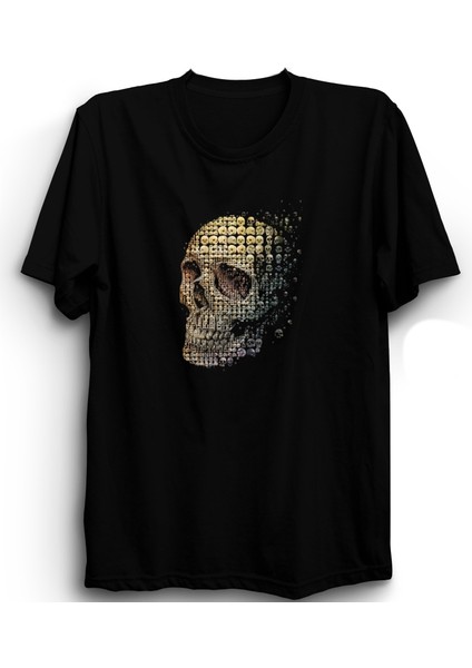 Kurukafalar Kolaj, Skulled, Skulls, Gotik Tişört