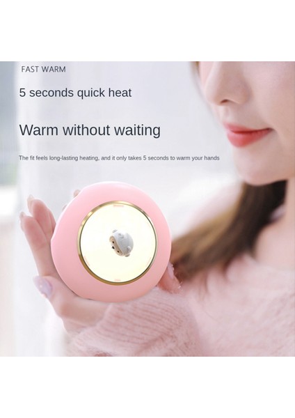 Açık Seyahat Için USB Gece Lambası El Isıtıcı Kullanışlı Isıtıcı Pembe (Yurt Dışından)