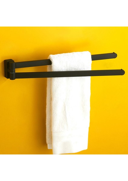 Döner Havluluk Hareketli Ikili Havluluk Kauçuk Siyah Aksesuarlar (Yurt Dışından)