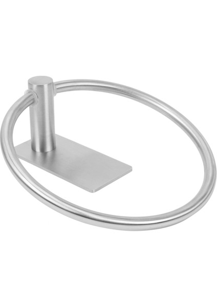 Banyo Için Kendinden Yapışkanlı Yuvarlak Havlu Askısı, Paslanmaz Çelik Gümüş (Yurt Dışından)