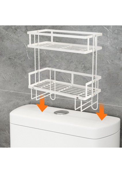 Tuvalet Rafı Üzerinde 2 Katlı Banyo, Space Saver Beyaz (Yurt Dışından)