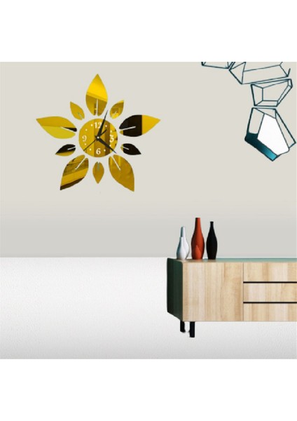 40 cm Dıy Çiçek Yaprak Ayna Akrilik Ayna Duvar Saati Etiket C (Yurt Dışından) indirimleri