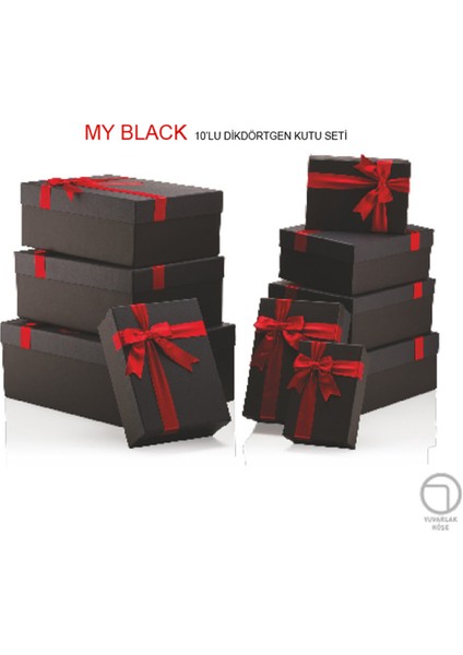 My Black Dikdörtgen 10'lu Hediye Kutusu Set 4-BX50550-2161