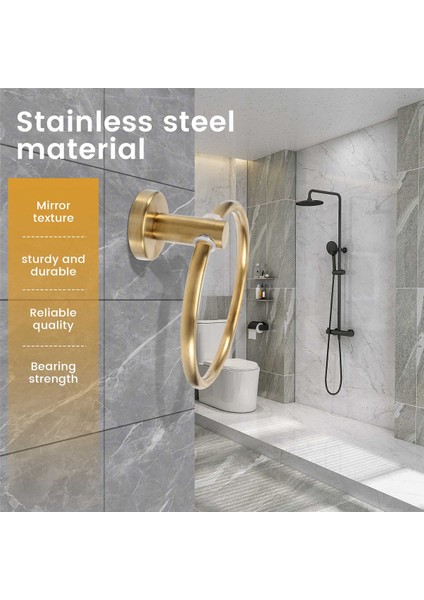 Altın Paslanmaz Çelik Havluluk Banyo Duvara Monte Havlu Halkaları (Yurt Dışından) indirimleri