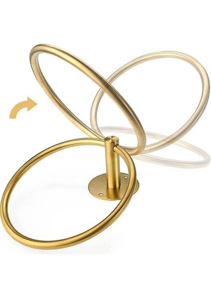 Yuvarlak Havluluk Banyo, Kendinden Yapışkanlı Delgeçsiz Montaj (Altın) (Yurt Dışından) fiyatları