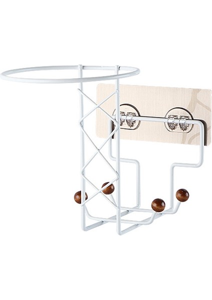 Duvara Monte Motosiklet Kaskı Tutacağı 4 Mont Şapka Kancası - Beyaz (Yurt Dışından)