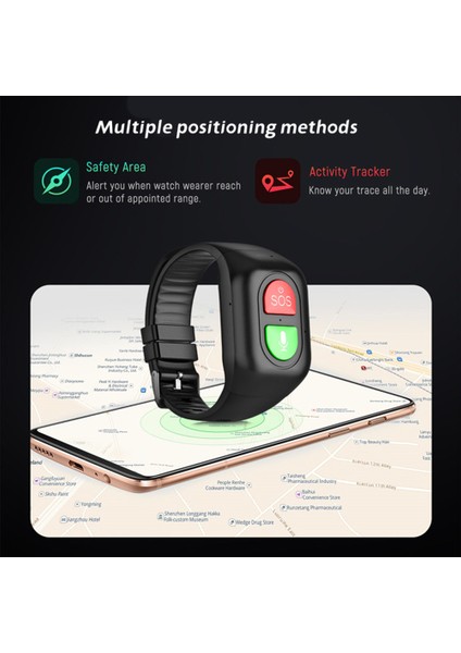 Yaşlı Gps Takip Cihazı 4g Telefon Izleme Sos Tek Anahtar Çağrı Spor Monitörü (Yurt Dışından)