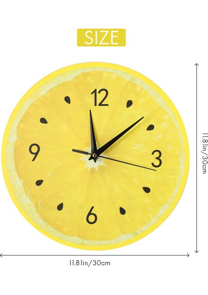 Limon Meyve Duvar Saati Ev Dekor Oturma Odası Saati Duvar Sanatı Saati (Yurt Dışından) fırsatları