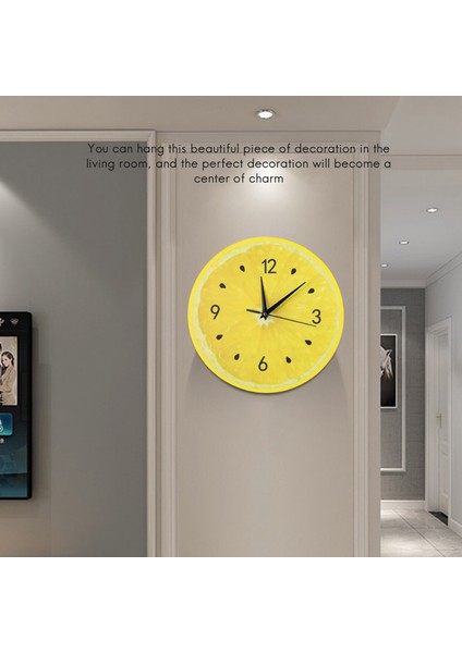 Limon Meyve Duvar Saati Ev Dekor Oturma Odası Saati Duvar Sanatı Saati (Yurt Dışından) indirimleri