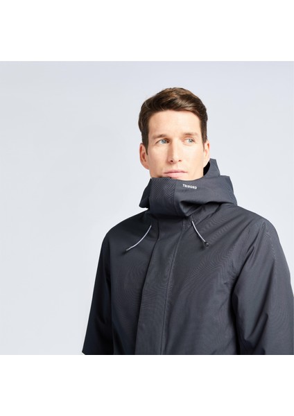 Tribord Erkek Yelkenli Yağmurluğu - Koyu Gri - Sailing 500 fiyatları