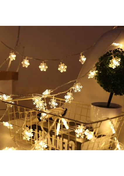 20LED Kar Tanesi Dize Işık Noel Garland Peri LED Top Işık (Yurt Dışından)