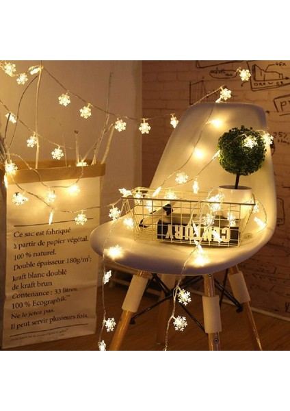 20LED Kar Tanesi Dize Işık Noel Garland Peri LED Top Işık (Yurt Dışından)