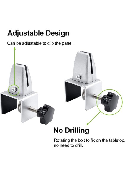 C-Kelepçe Desteği, 2 Adet Ayarlanabilir Gümüş Masa Bölme Kelepçe Braketi (Yurt Dışından)