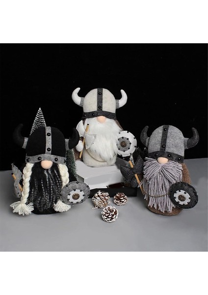 Viking Savaşçısı Gnome Bebek, Peluş Tatil Cüceleri Süs Seti, C (Yurt Dışından)