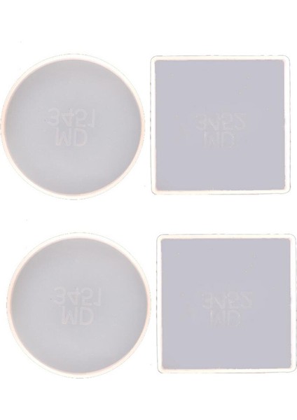 Paket Yuvarlak ve Kare Şekli Coaster Taban Silikon Kalıp Reçine Kalıpları Epoksi Uv Dıy Reçine Zanaat Ev Dekorasyon Araçları (Yurt Dışından)