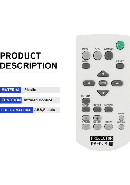 Sony Kablosuz Anahtar Projektör Uzaktan Kumandası (Rm-Pj8) Için (Yurt Dışından) indirimleri