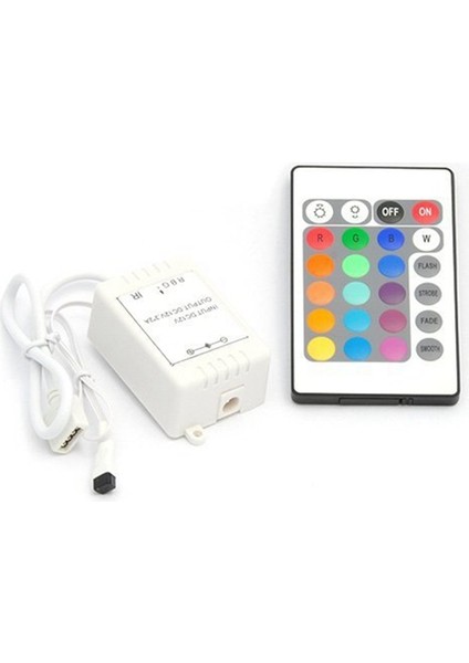 24 Düğme Kablosuz Rgb LED Işık Kontrol Cihazı Ir Uzaktan 12V Dimmer (Yurt Dışından)