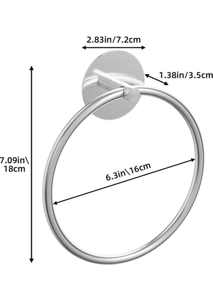 Banyo Havlu Halkası Paslanmaz Çelik Banyo Havlu Askısı, Siyah (Yurt Dışından) fiyatları