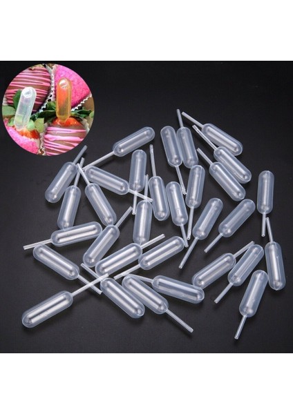 100 Adet 4 ml Plastik Tek Kullanımlık Sıkıştırın Transfer Yağları Pipetler Damlalık Krem Perfüzyon Diy Cupcake Pipetler (Yurt Dışından)