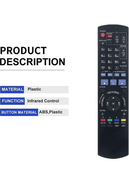 Panasonic Blu-Ray Disk Oynatıcı Için Uzaktan Kumanda N2QAYB000378 (Yurt Dışından) indirimleri