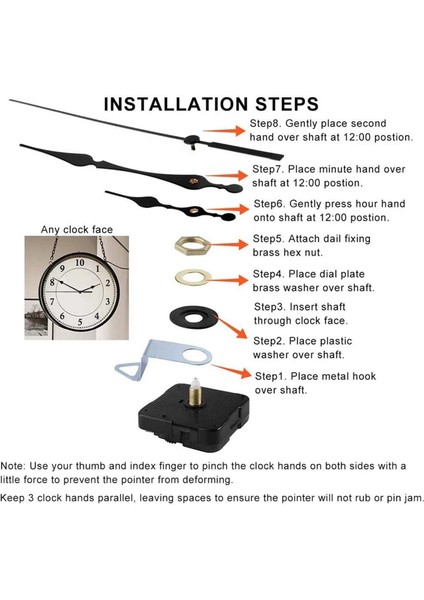 Adet Sessiz Dıy Kuvars Duvar Saati Onarım Parçaları Ev Dekor Için 20MM (Yurt Dışından) fiyatları