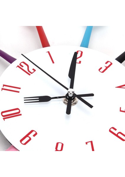 Mutfak Duvar Saati, 3D Kaşık Çatal Duvar Saati Ayna Duvar Çıkartması (Yurt Dışından) fırsatları