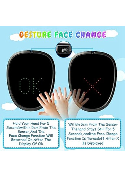 Cadılar Bayramı Için Çocuk Hareket Algılamalı Işıklı Yüz Maskesi Için LED Maske (Yurt Dışından) modelleri