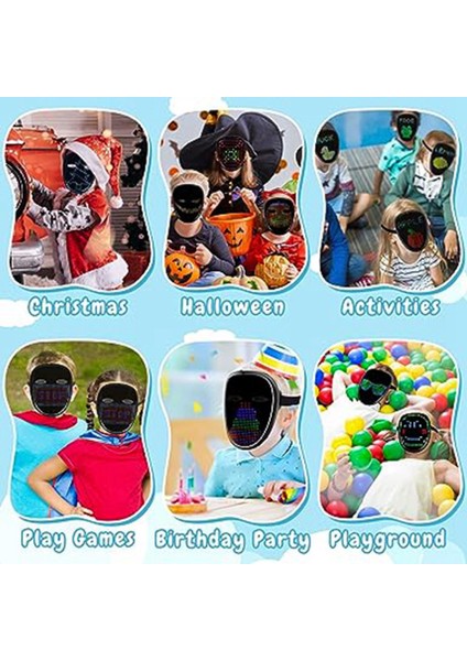 Cadılar Bayramı Için Çocuk Hareket Algılamalı Işıklı Yüz Maskesi Için LED Maske (Yurt Dışından) fırsatları