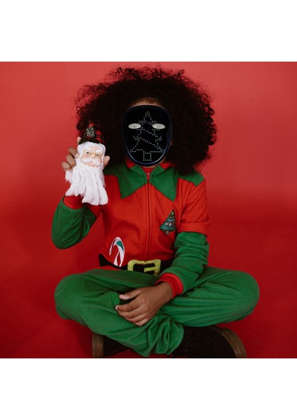 Cadılar Bayramı Için Çocuk Hareket Algılamalı Işıklı Yüz Maskesi Için LED Maske (Yurt Dışından) indirimleri