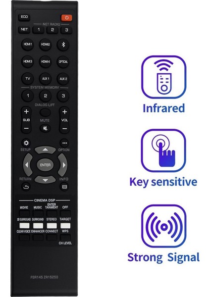 Yamaha Musiccast Ses Çubuğu Için FSR145 ZR15250 Uzaktan Kumandayı Değiştirin (Yurt Dışından)