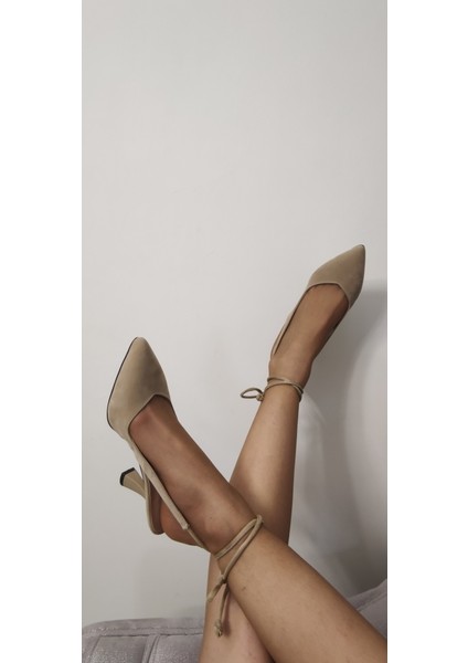 Çiğdem Podyum Bilekten Bağlı Stiletto S.5A - Vizon - 39 - ST00167-VİZON-39 fiyatları
