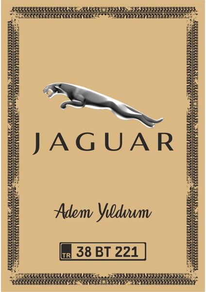 Paspas Kağıdı Jaguar Logo ve Kişiye Özel Baskı 100 Ad. 35X50 cm