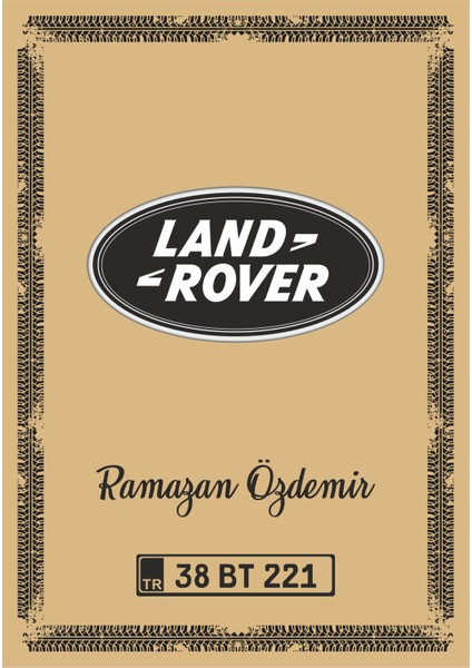 Paspas Kağıdı Land Rover Logo ve Kişiye Özel Baskı 100 Ad. 35X50 cm