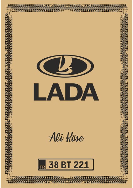 Paspas Kağıdı Lada Logo ve Kişiye Özel Baskı 100 Ad. 35X50 cm