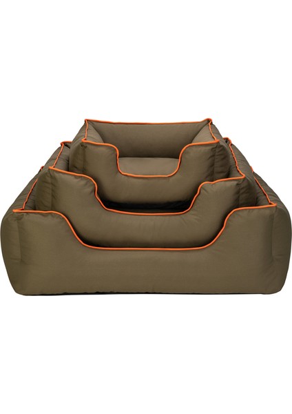 Nrtmsa Pet Comfort Alpha Kedi Ve Köpek Yatağı Haki W Turuncu Biye S 60x50cm fırsatları